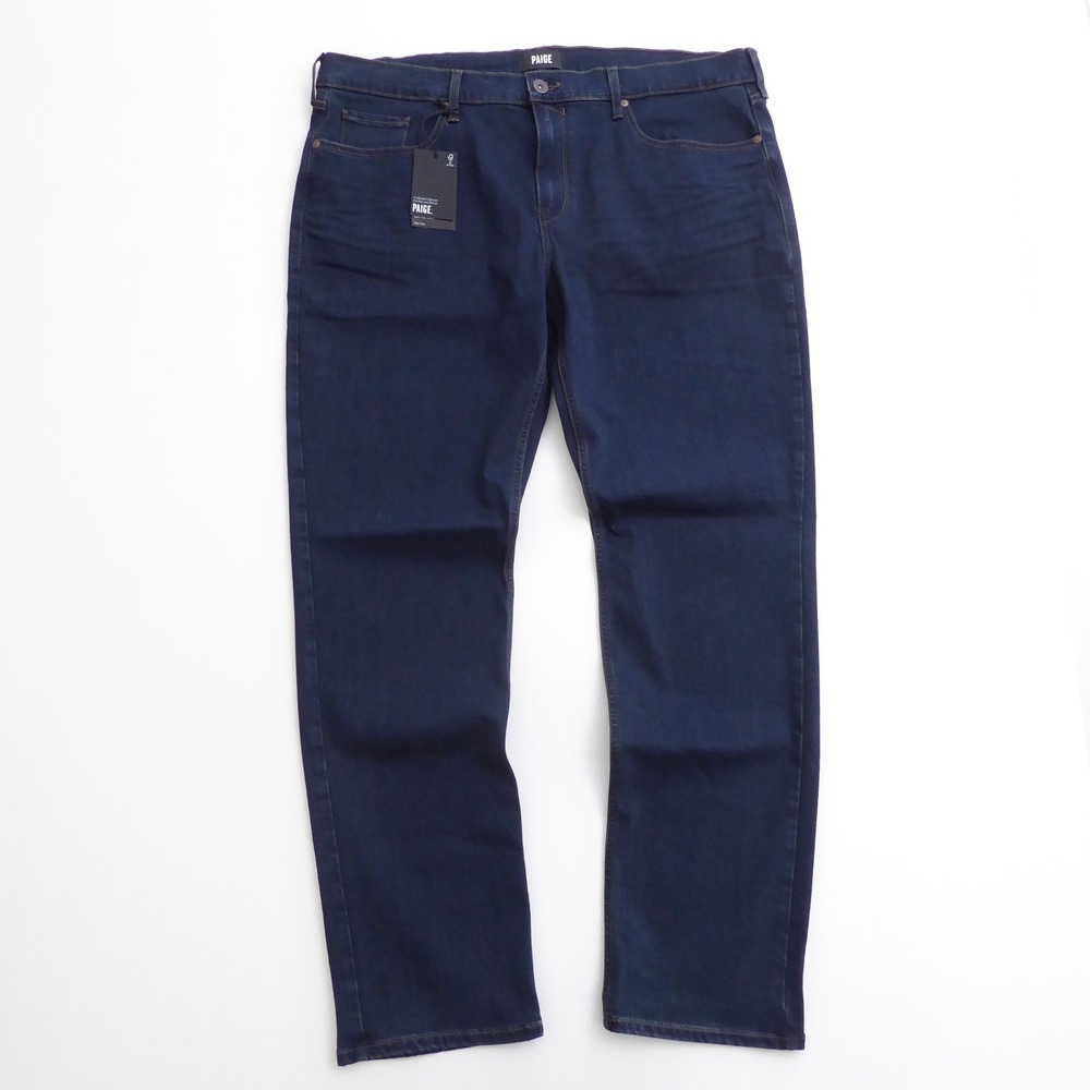 Paige Mens Federal Jeans Samson Dark Wash Blue Slim Straight Size 40